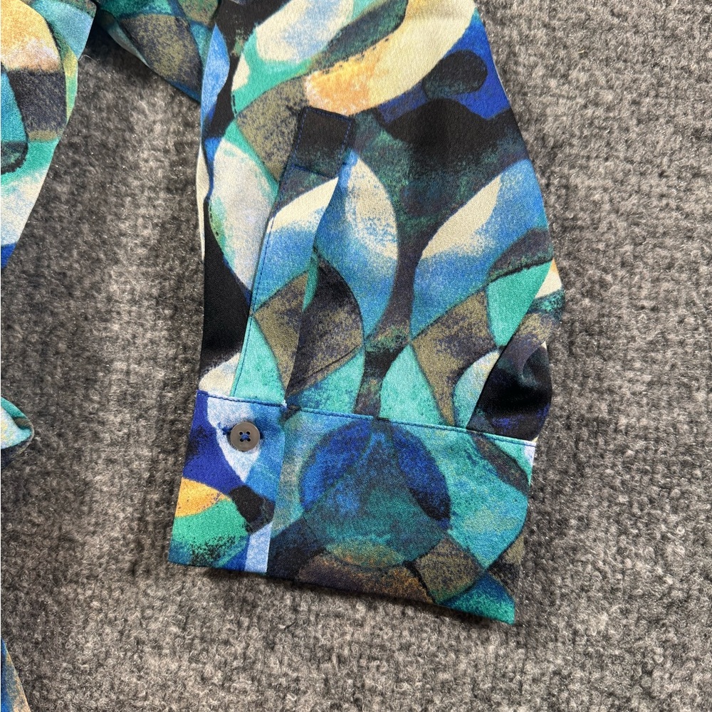 Nic+Zoe Women’s Wave Links Loren Long Sleeve Blue Shirtdress SZ XXL - Picture 4 of 14